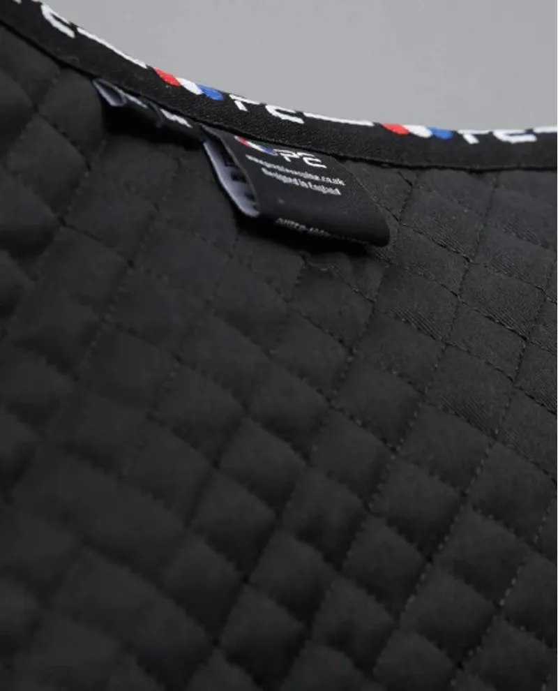 Premier Equine Plain Cotton Dressage Square in Black-4