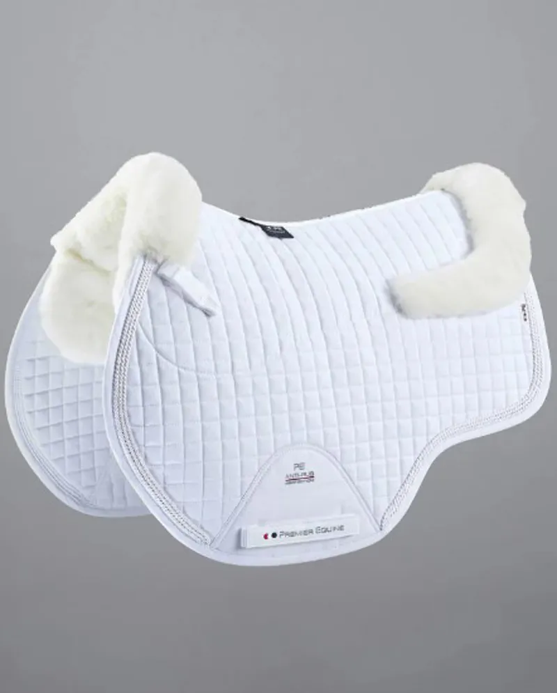 Premier Equine Merino Wool GP/Jump Square in White/Nat