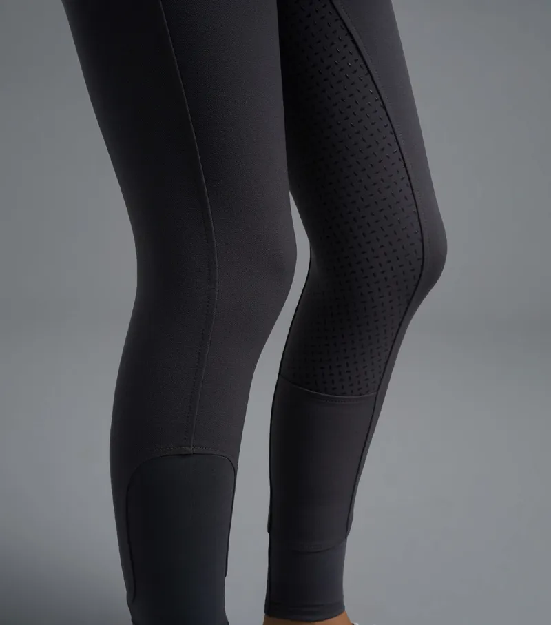 Premier Equine Delta Gel Seat Riding Breeches in Anthraucite-3