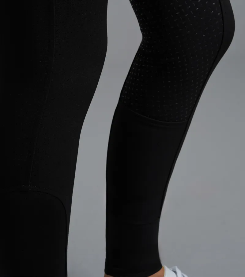Premier Equine Delta Ladies Seat Gel Riding Breeches in Black-3