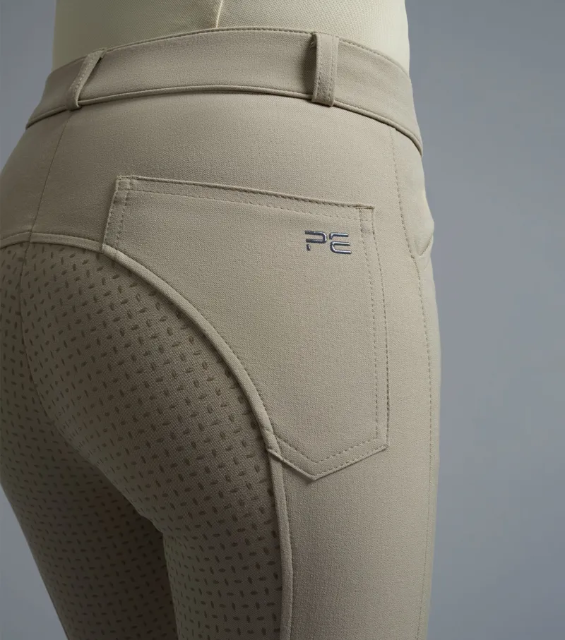 Premier Equine Delta Gel Seat Riding Breeches in Beige-1