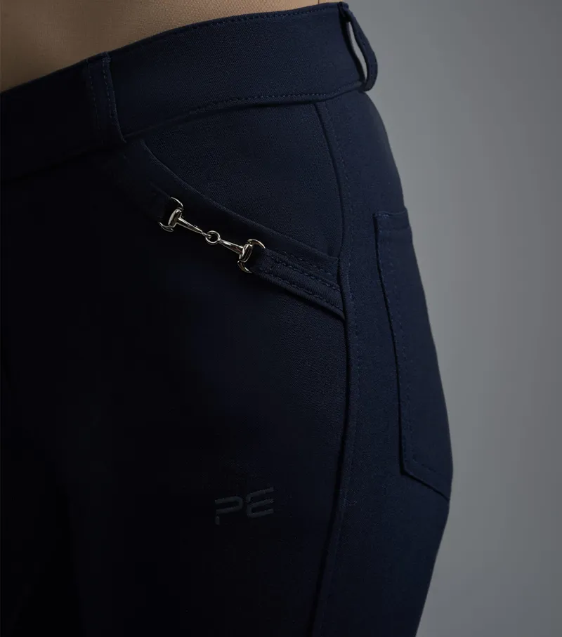 Premier Equine Delta Gel Seat Riding Breeches in Navy-3