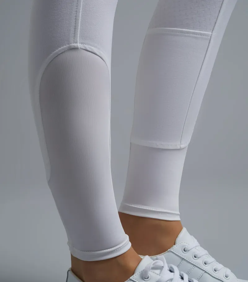 Premier Equine Delta Full Gel Seat Riding Breeches White-3
