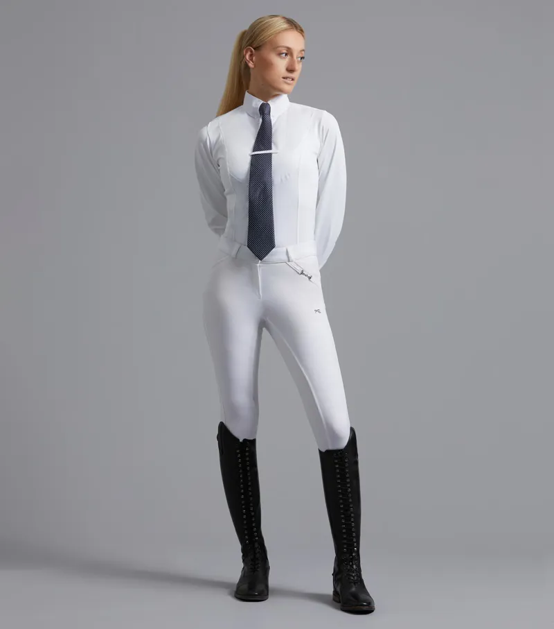 Premier Equine Delta Full Gel Seat Riding Breeches White-5