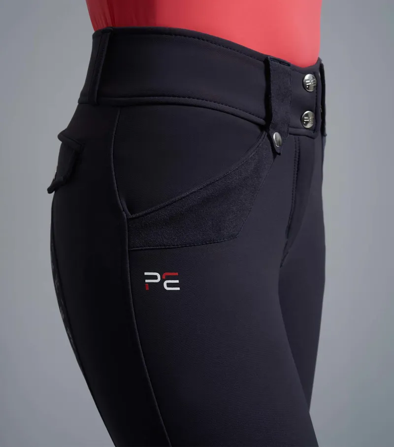 Premier Equine Torino Gel Seat Riding Breeches in Navy-1