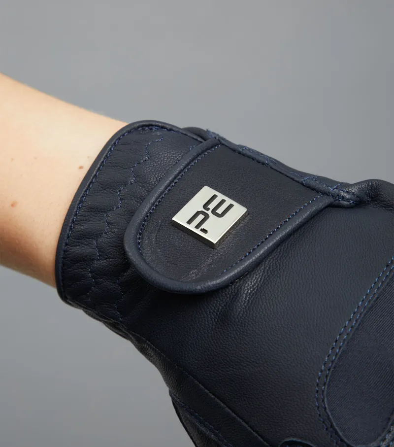 Premier Equine Mizar Ladies Leather Riding Gloves Navy-2