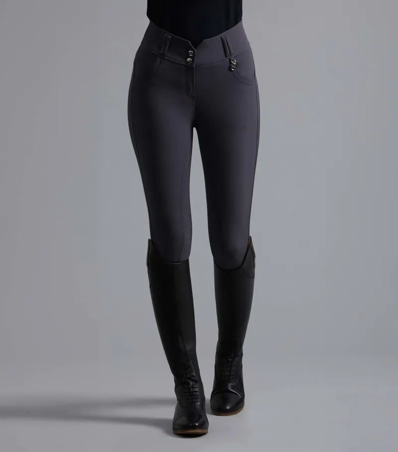 Premier Equine Sophia Ladies Seat High Waist Riding Breeches in Anthracite