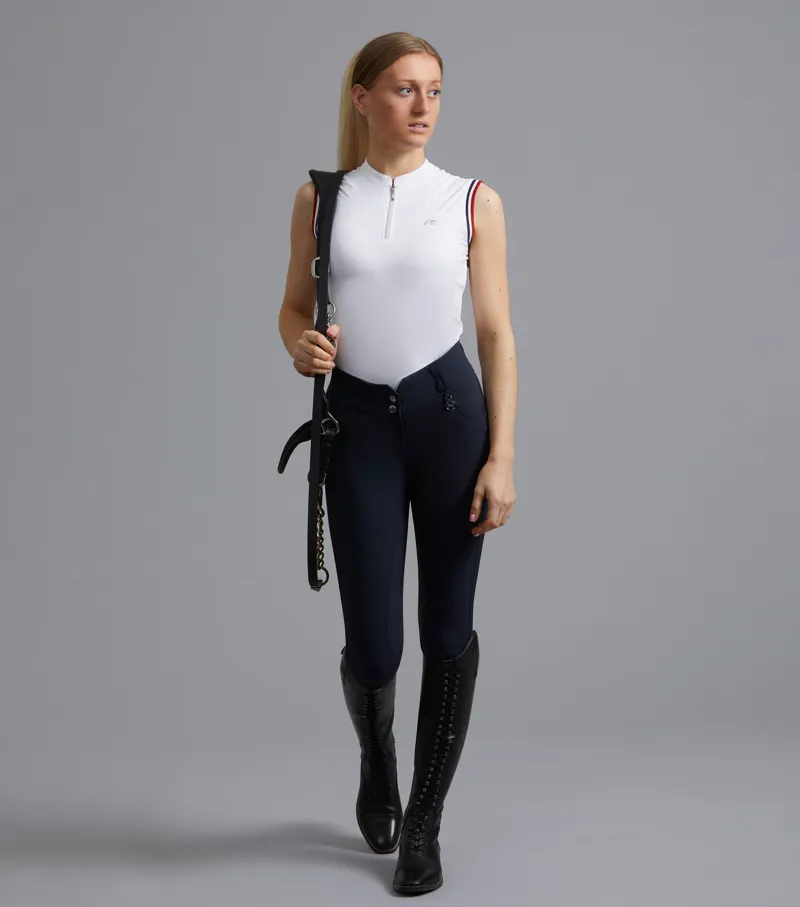 Premier Equine Sophia Ladies Seat High Waist Riding Breeches in Navy-1