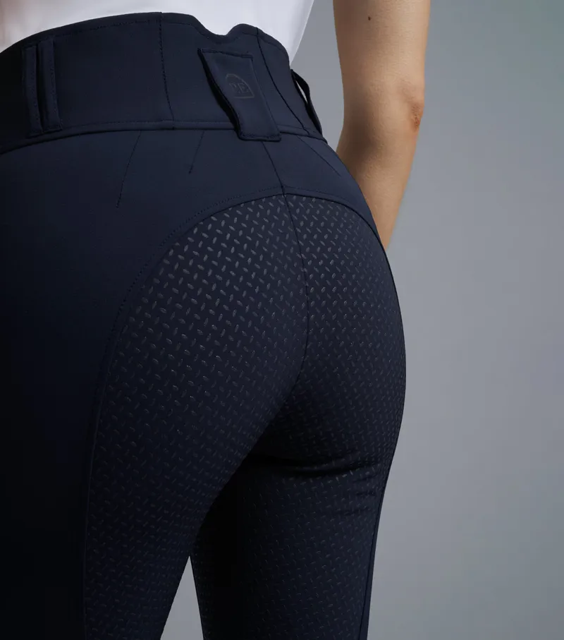 Premier Equine Sophia Ladies Seat High Waist Riding Breeches in Navy-3
