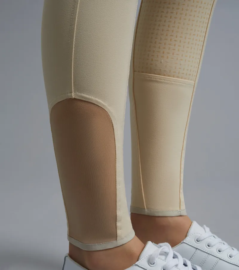 Premier Equine Sophia Ladies Seat High Waist Riding Breeches in Vanilla-4