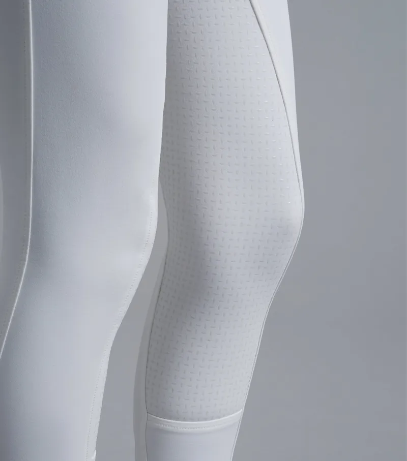 Premier Equine Sophia Ladies Seat High Waist Riding Breeches in White-5