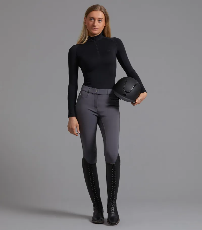 Premier Equine Ombretta Technical Riding Base Layer in Black-5
