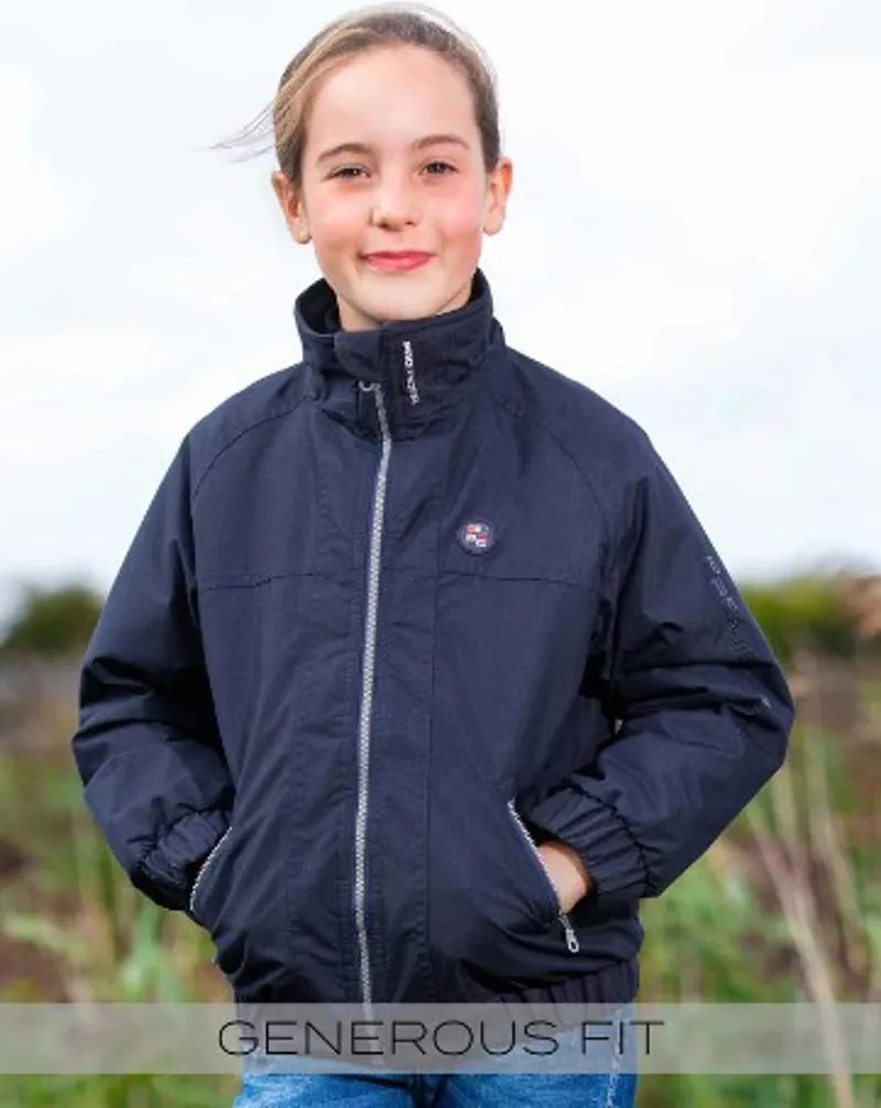 Premier Equine Kids ProRider Unisex Jacket in Navy-1