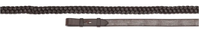 Velociti GARA Plaited Leather Reins BLACK 54 x