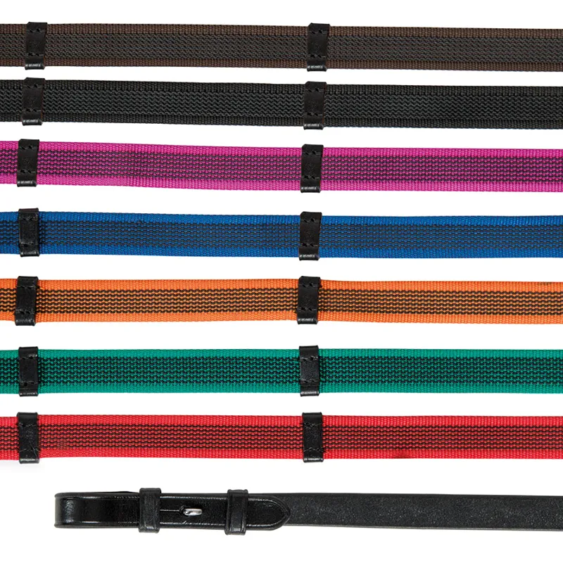 Velociti GARA Continental Rubber Grip Reins BLACK/BLACK
