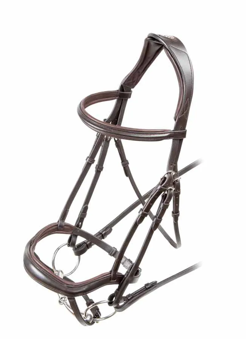 Shires Rapida Ergonomic Flash Bridle Havana-1