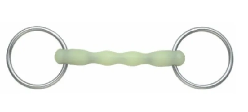Shires Equikind Ripple Loose Ring Snaffle PALE GREEN