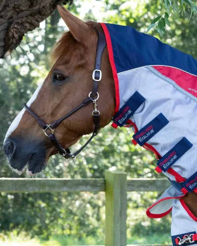 Premier Equine Buster Stay Dry Super Lite Fly Rug with Surcingles in Navy-1