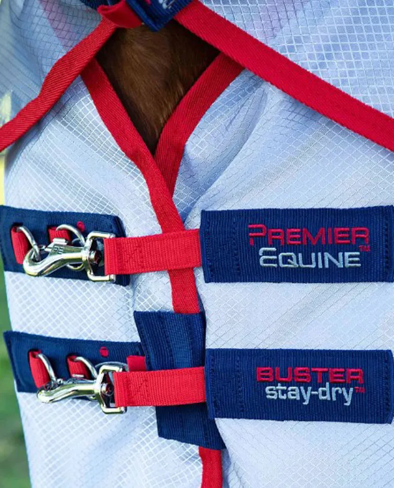Premier Equine Buster Stay Dry Super Lite Fly Rug with Surcingles in Navy-2