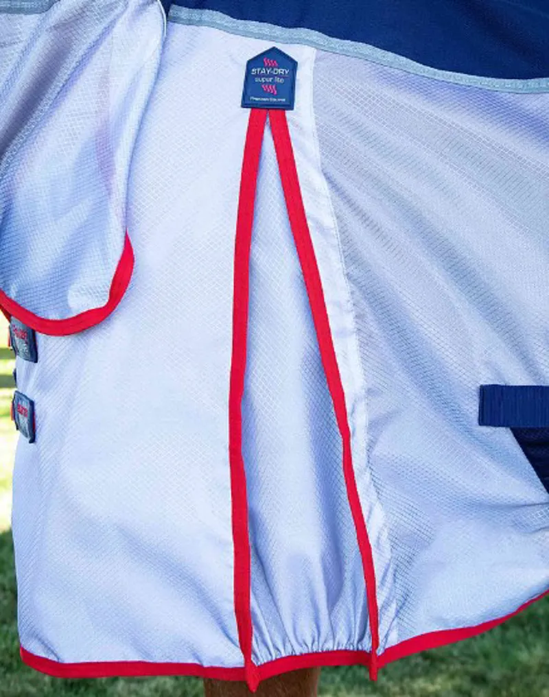 Premier Equine Buster Stay Dry Super Lite Fly Rug with Surcingles in Navy-3