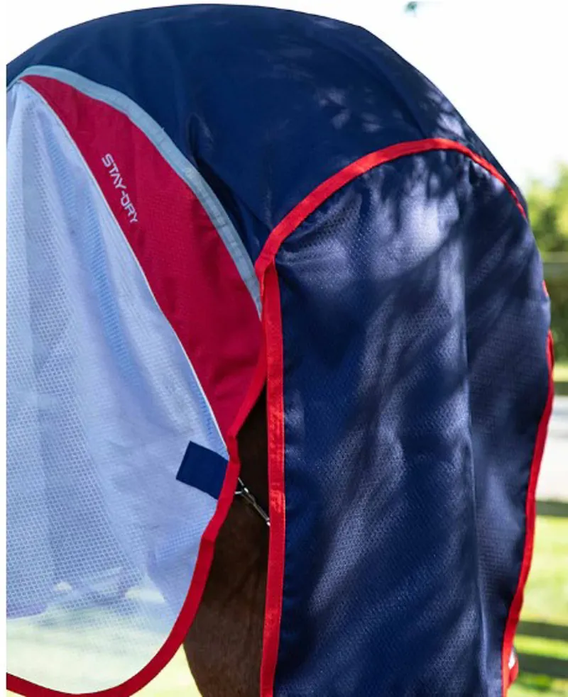 Premier Equine Buster Stay Dry Super Lite Fly Rug with Surcingles in Navy-5