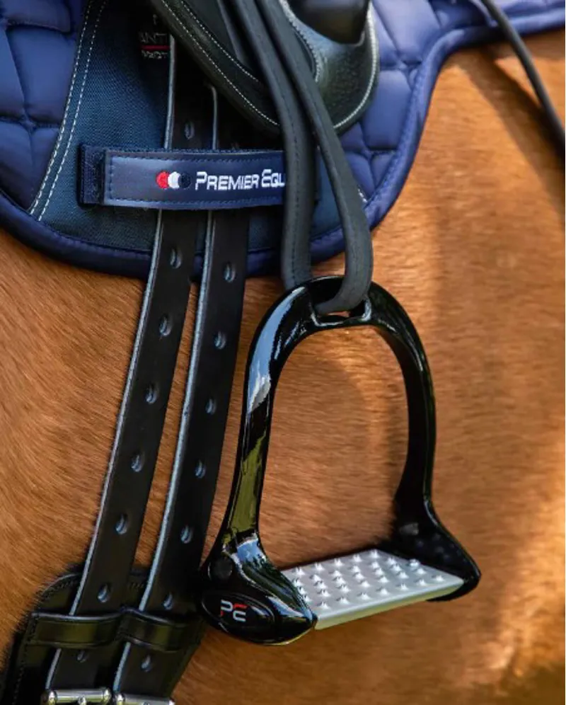 Premier Equine Jopollo Aluminium Premier Equine performance Stirrups in Black-1