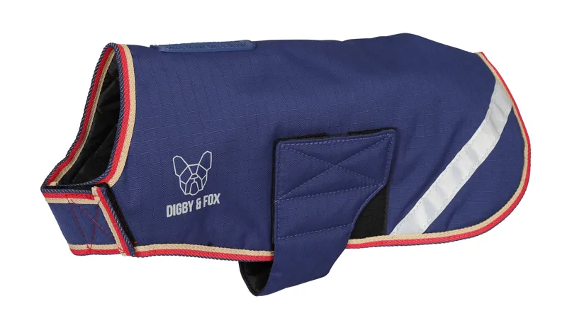 Digby and Fox XXXS Waterproof Dog Coat in Indigo