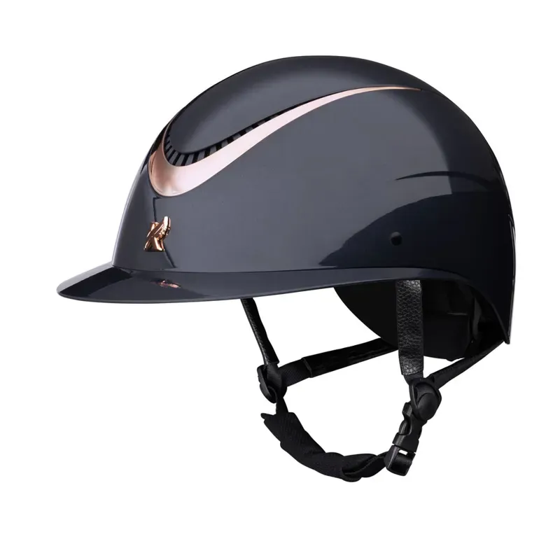 Karben Alina Ellipse Riding Hat Navy/Rose Gold-1