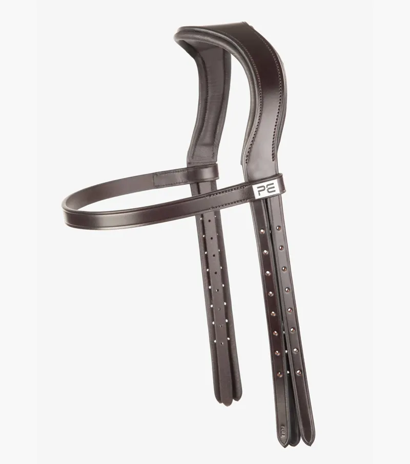 Premier Equine Anatomical Shaped Headpiece Dark Brown-2