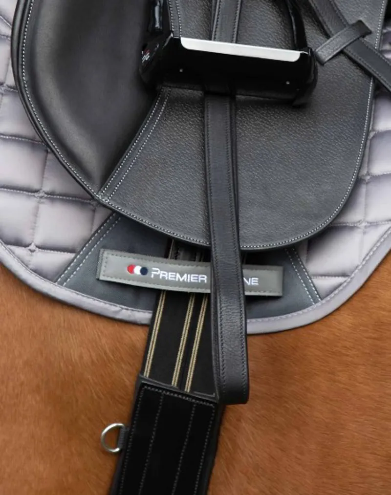 Lizzano Anatomic Leather Girth in Black-3