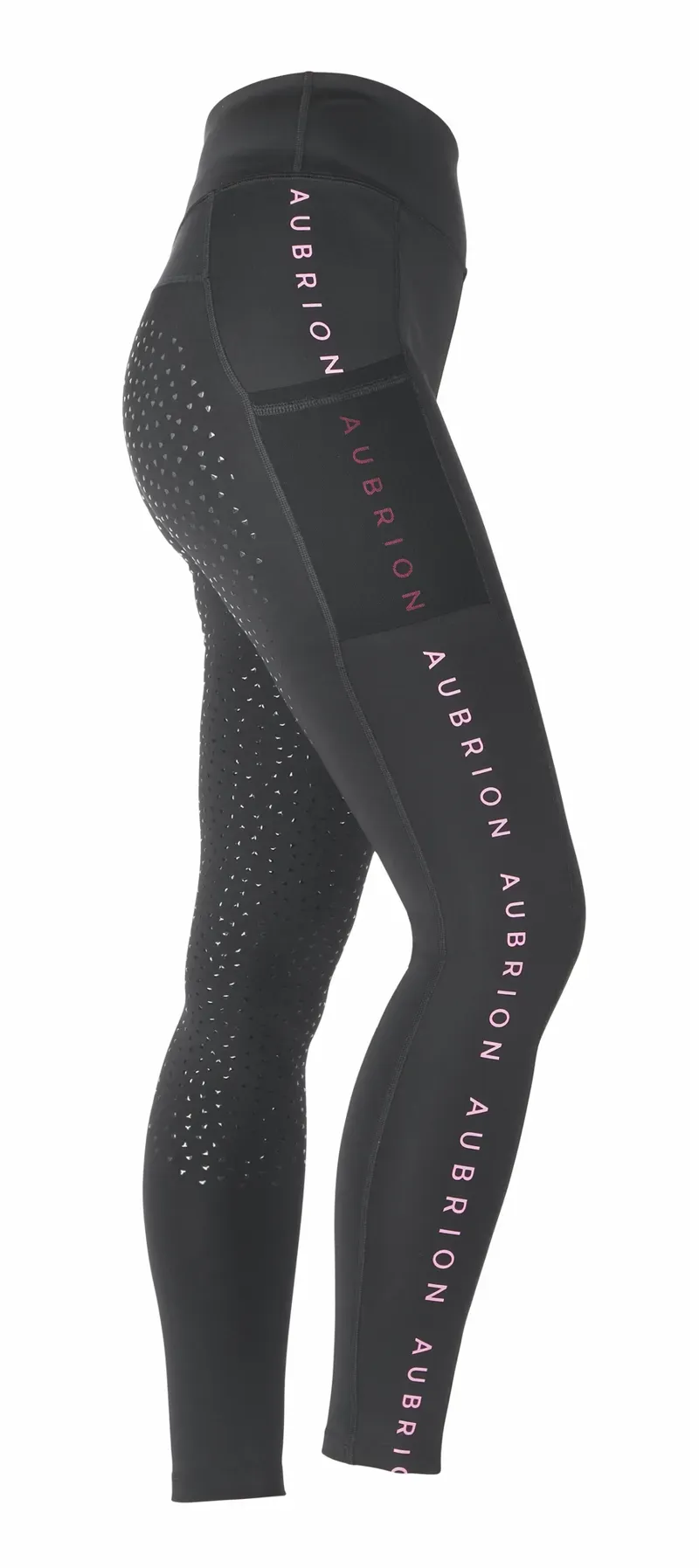 Aubrion Women's Brook Logo Riding Tights in Black