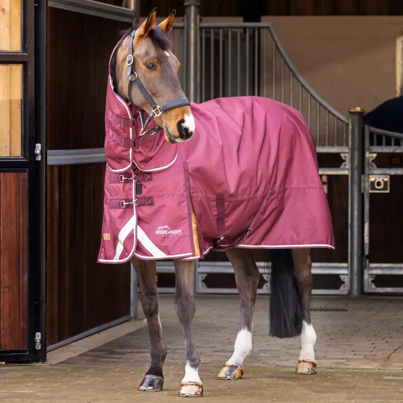 Highlander Plus 100 Combo Turnout Rug MAROON