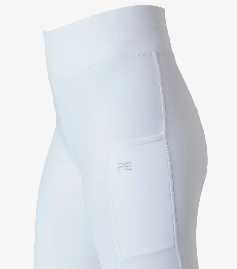 Premier Equine Aresso Ladies Full Seat Riding Tights White-6