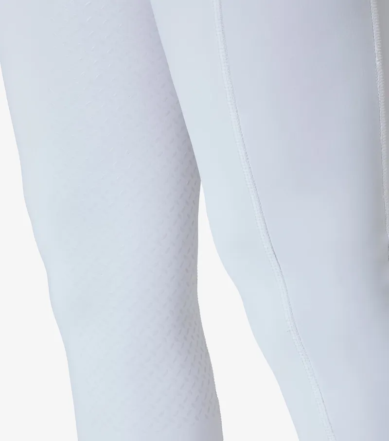 Premier Equine Aresso Ladies Full Seat Riding Tights White-7