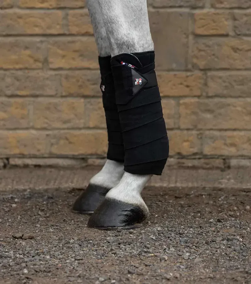 Premier Equine Horse Bandage Pad Wraps in Black-1