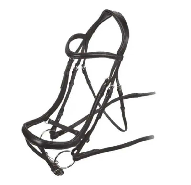 Velociti Ervonomic Curved Flash Bridle in Havana