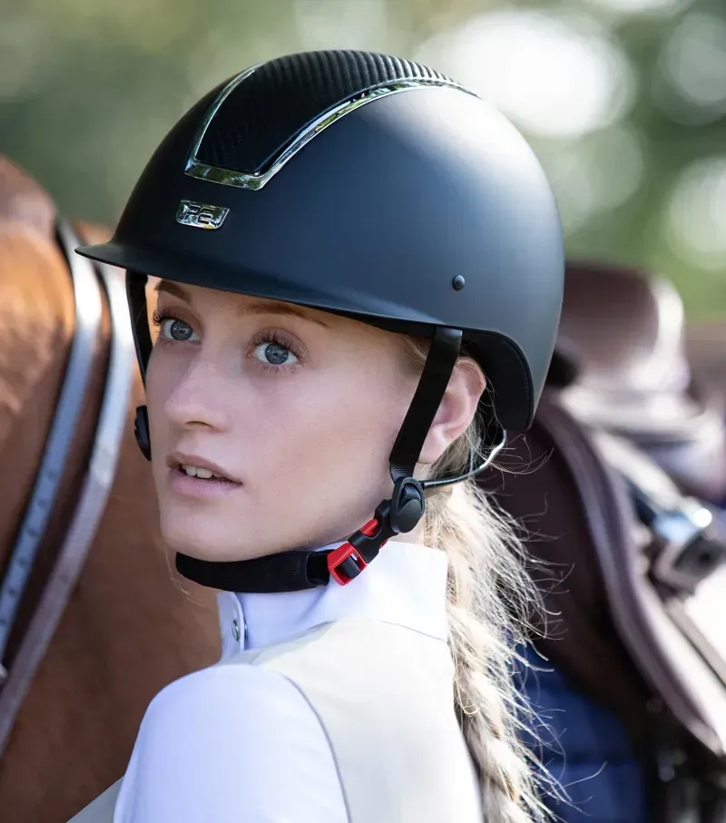 Premier Equine Centauri Horse Riding Helmet in Black-1