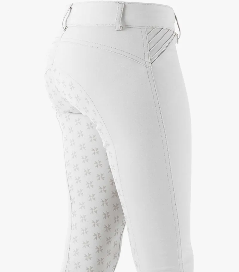 Premier Equine Ellia Kids Seat Competition Breeches in White
