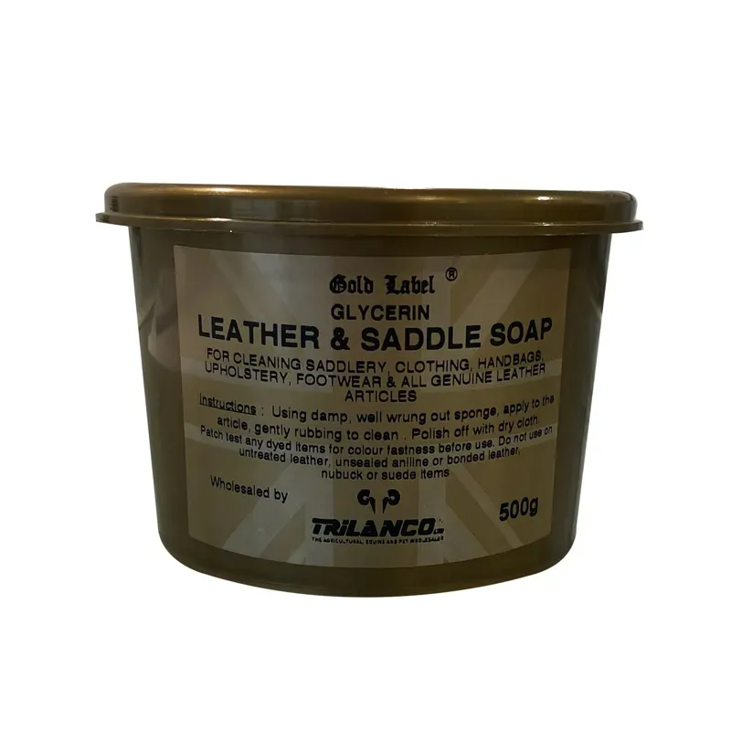 Gold Label 500gm Glycerin Leather and Saddle Soap in Gold