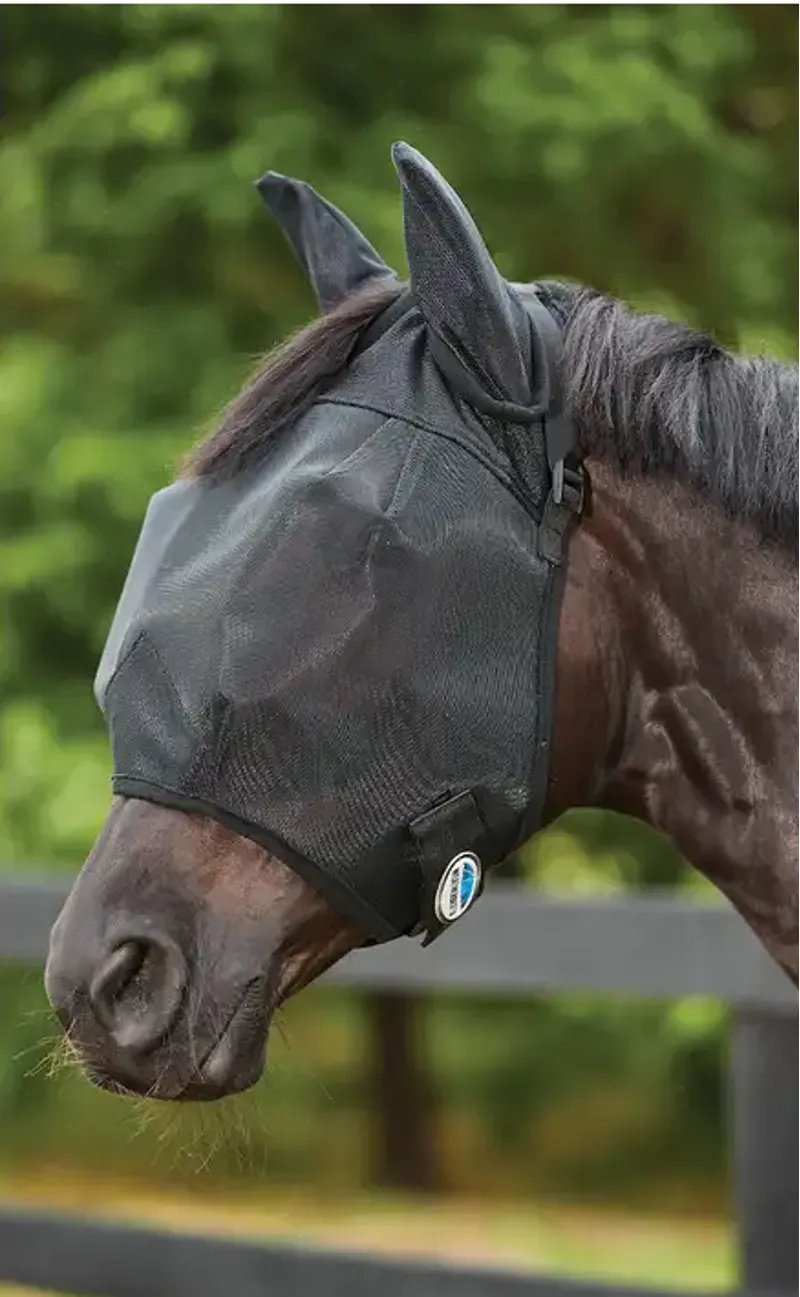 Weatherbeeta Comfitec Double Dart Deluxe Fly Mask with Ears Black
