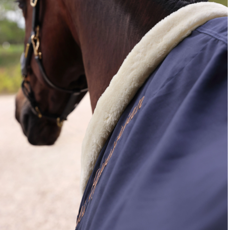 Shires Deluxe Stable Sheet NAVY-1