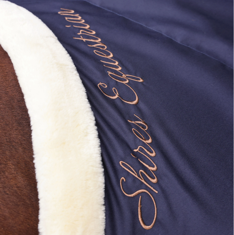 Shires Deluxe Stable Sheet NAVY-3