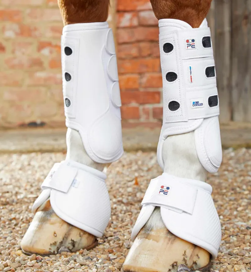 Premier Equine Carbon Air Tech Cooled Eventing Boots Hind White Medium