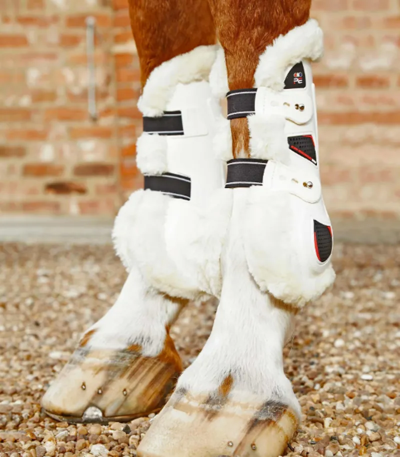 Premier Equine Techno Wool Tendon Boots White Medium