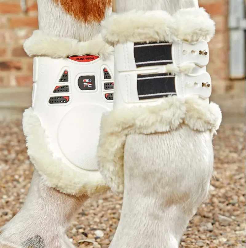 Premier Equine Techno Wool Fetlock Boots White Medium