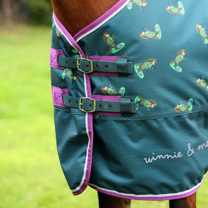 Winnie and Me 100 Turnout Rug GREEN-3