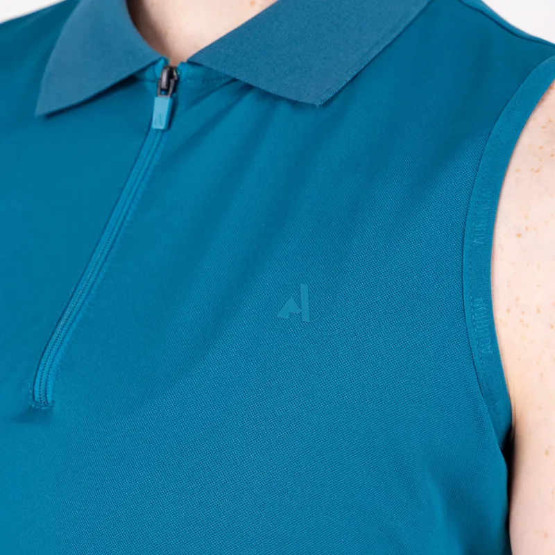 Aubrion React Sleeveless Tech Polo KINGFISHER-1