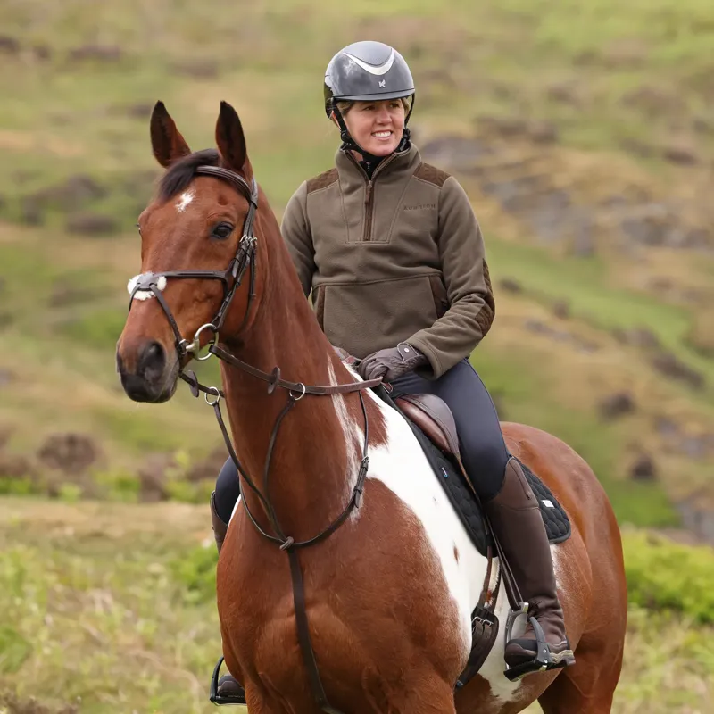 Aubrion Heritage Quarter Zip Fleece - Unisex DARK OLIVE