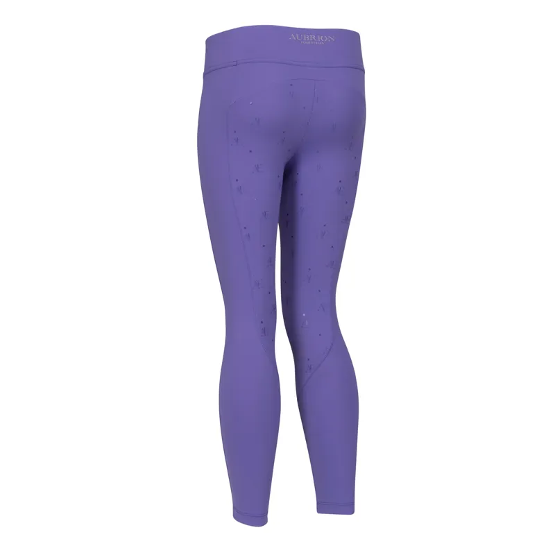 Aubrion Equestrian Riding Tights -Young Rider HEATHER