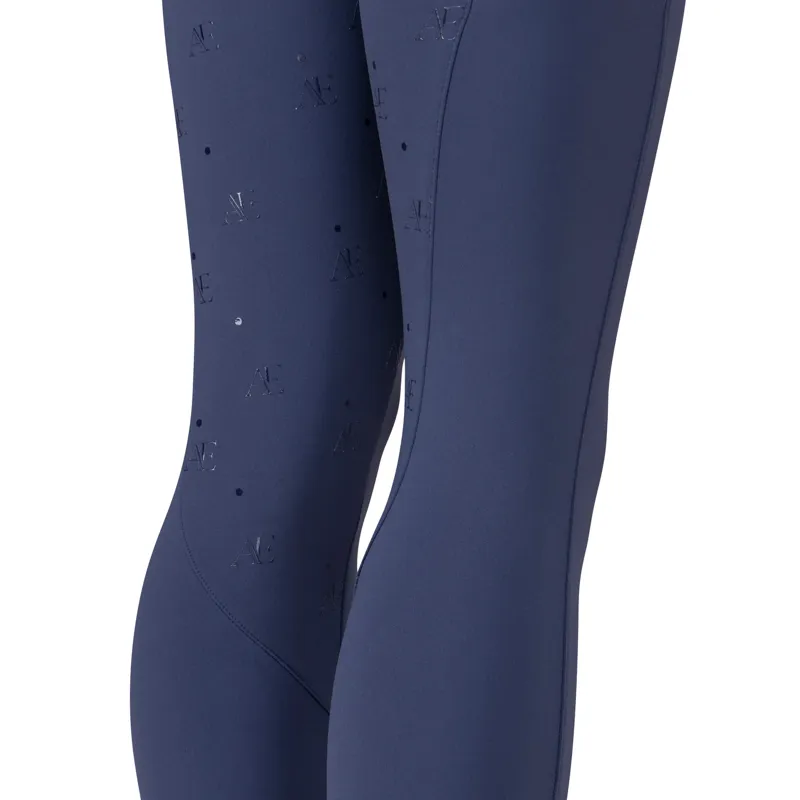 Aubrion Equestrian Riding Tights -Young Rider MIDNIGHT-2